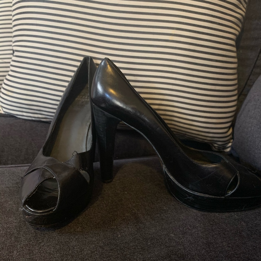 Stuart Weitzman peep toe platform heels